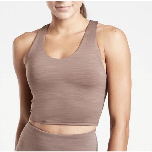 Athleta Tops - Athleta A-C Ultimate Space Dye SuperSonic Crop Running Yoga Tank Top Muave Sz Sm